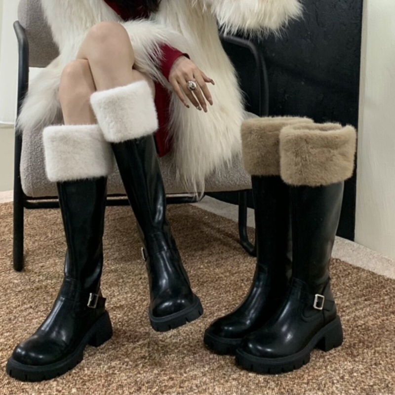 Knee High Boots Women - Bottes hautes pour femmes, en fausse