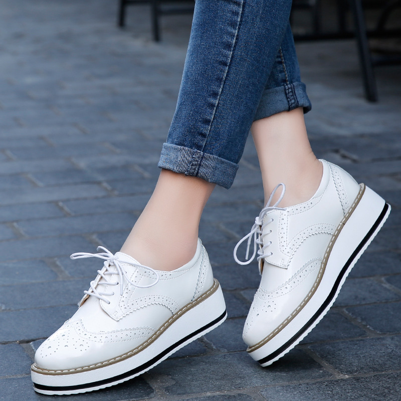 Mocassins en cuir pour femmes, - Oxford Lace Up Women avis et prix